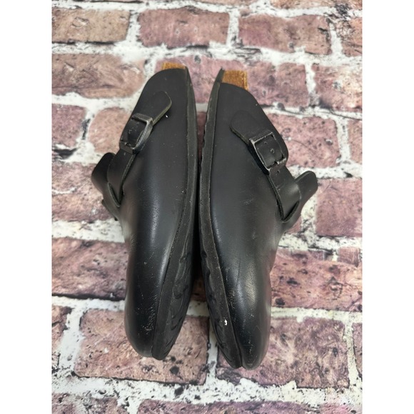 Birkenstock Boston Black Leather Clogs Women's Size EU 40 US 9 Classic Footbed - Picture 7 of 11